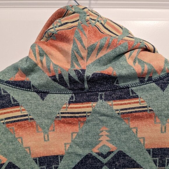 American Living Cowl Neck Aztec Top Womens Medium Lightweight Long Sleeve - Picture 13 of 16